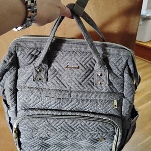 Gray Quilted Women Bag